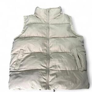 M Beige Puffer Vest